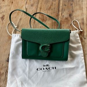 Coach Tabby Chain Clutch in color green - Pristine condition. Style number CJ350